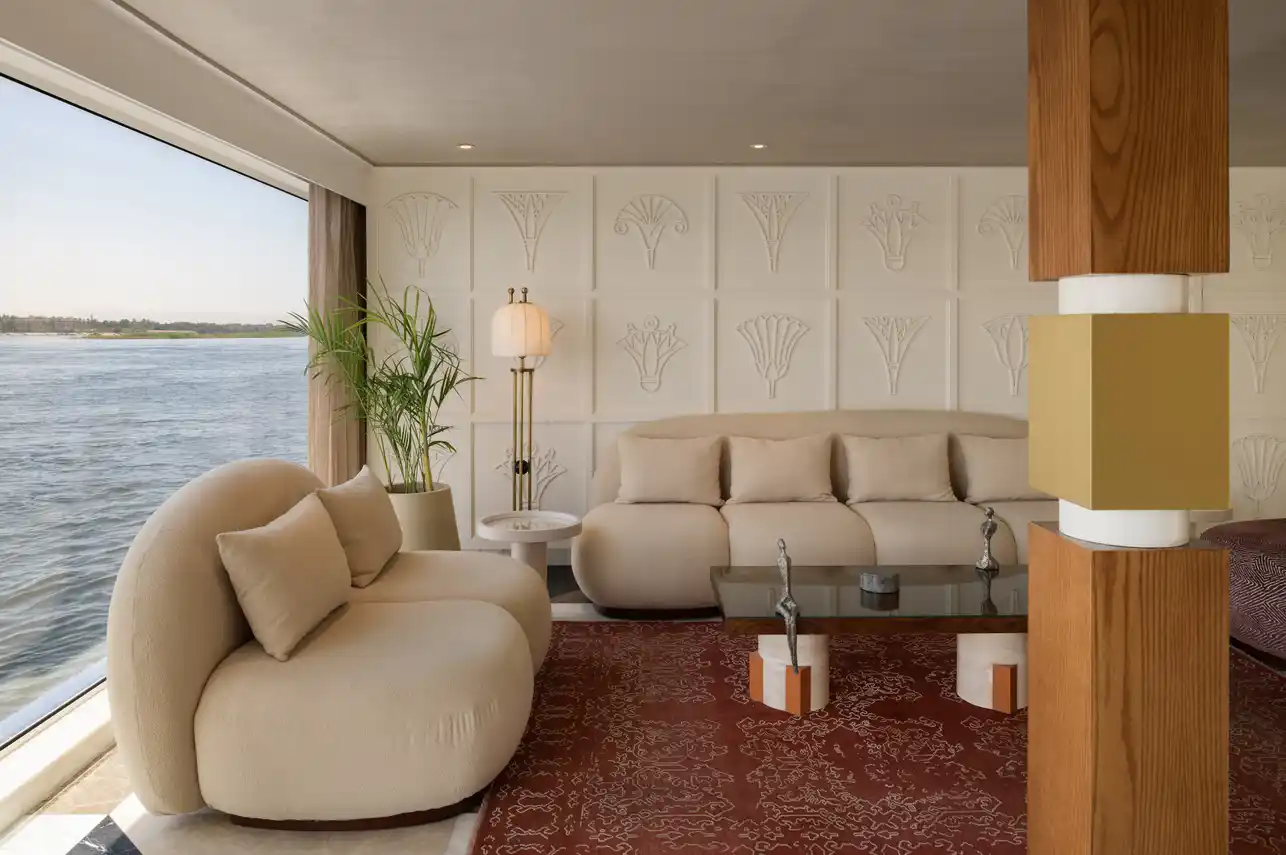 Lounge aboard the MS Tamr Henna Nile Cruise Nile cruise